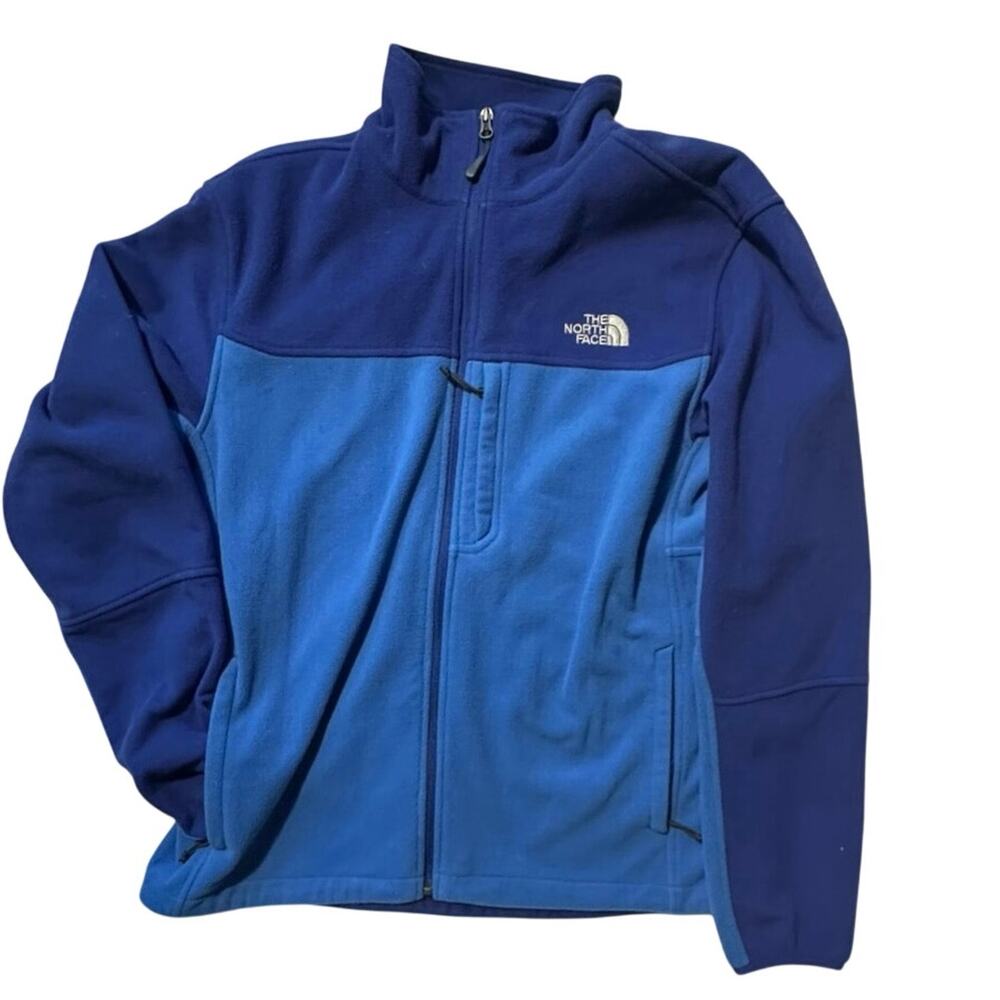 North Face Large Men’s Fleece Navy Royal Blue Gorpcore Windfall Classic  Jacket